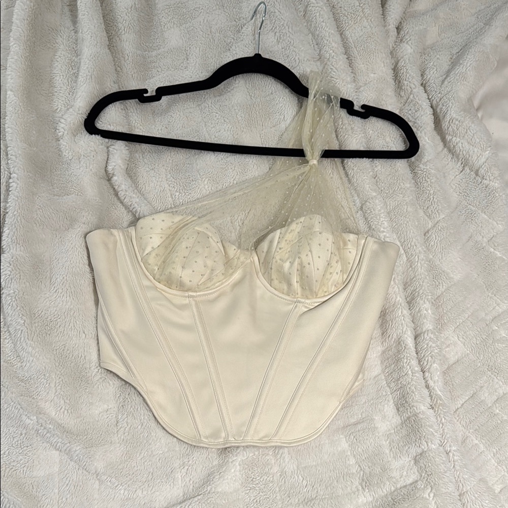 Elegant Cream Corset Top